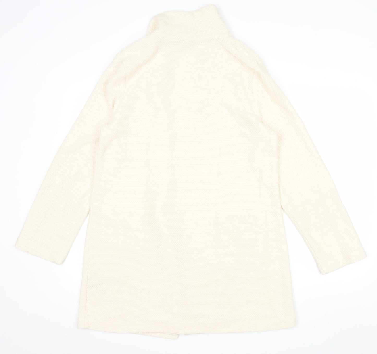 George Women's Beige Knit Coatigan UK 12 Open Front Long Sleeve