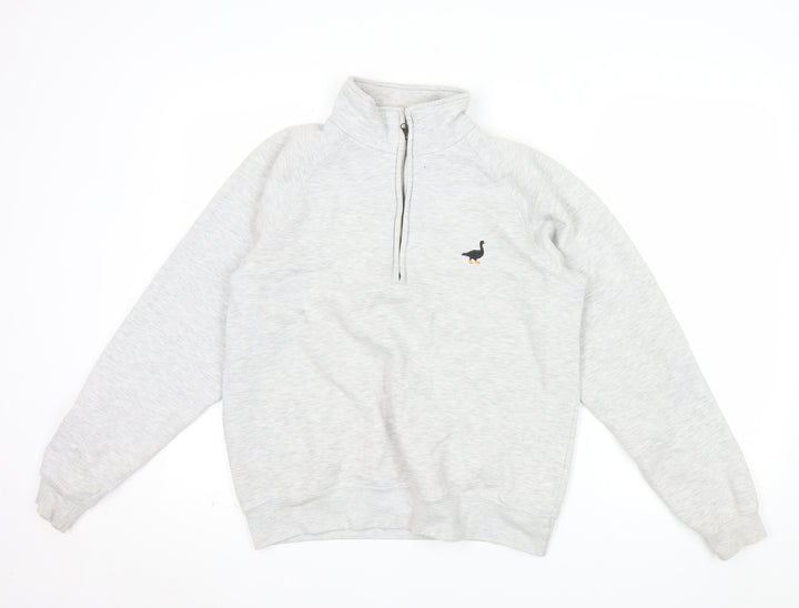 Goose & Gander Men's Grey 1/4 Zip Fleece Sweatshirt Size S