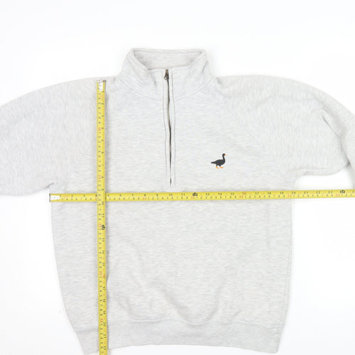 Goose & Gander Men's Grey 1/4 Zip Fleece Sweatshirt Size S