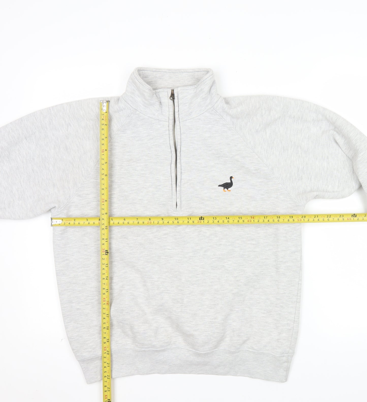 Goose & Gander Men's Grey 1/4 Zip Fleece Sweatshirt Size S