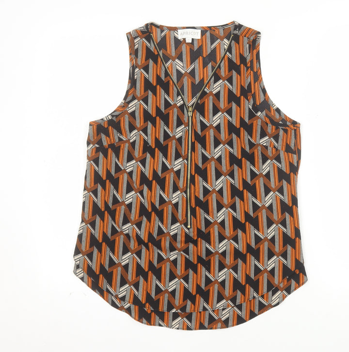 Apricot Women’s Multicoloured Geometric Sleeveless Zip Blouse UK10