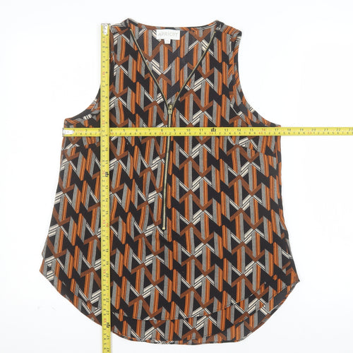 Apricot Women’s Multicoloured Geometric Sleeveless Zip Blouse UK10