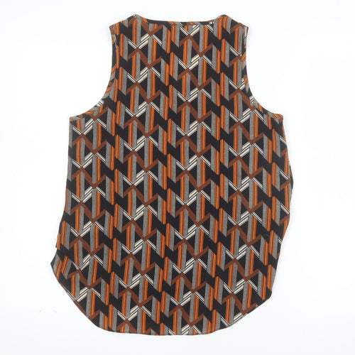 Apricot Women’s Multicoloured Geometric Sleeveless Zip Blouse UK10