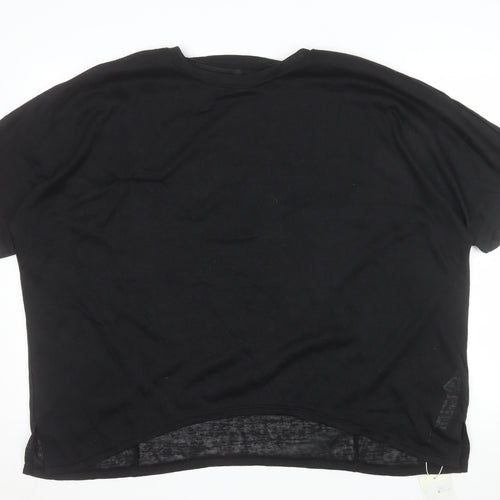 Halara Women's Black L Basic Relaxed Fit Short Sleeve T-Shirt