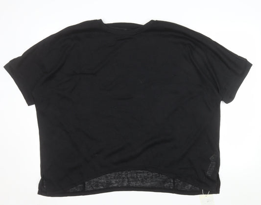 Halara Women's Black L Basic Relaxed Fit Short Sleeve T-Shirt