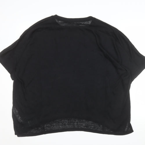 Halara Women's Black L Basic Relaxed Fit Short Sleeve T-Shirt