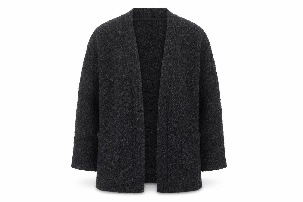 New Look Women Black Chunky Knit Longline Cardigan Size S