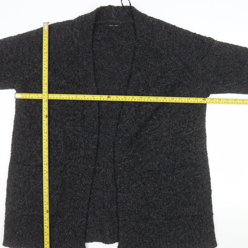 New Look Women Black Chunky Knit Longline Cardigan Size S