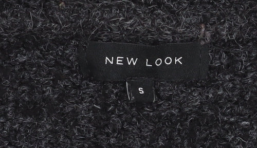New Look Women Black Chunky Knit Longline Cardigan Size S