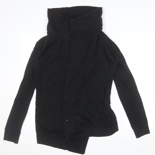 AllSaints Women's Black Small Full Zip Hoodie 62% Cotton 38% Modal