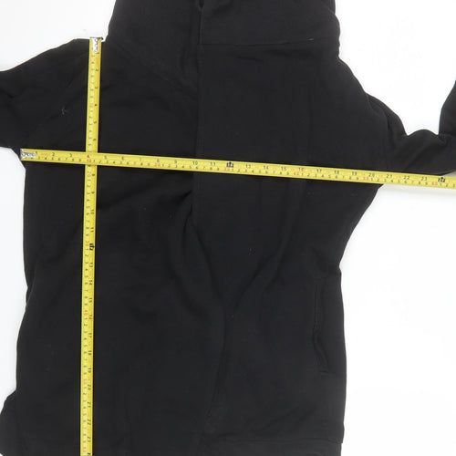 AllSaints Women's Black Small Full Zip Hoodie 62% Cotton 38% Modal