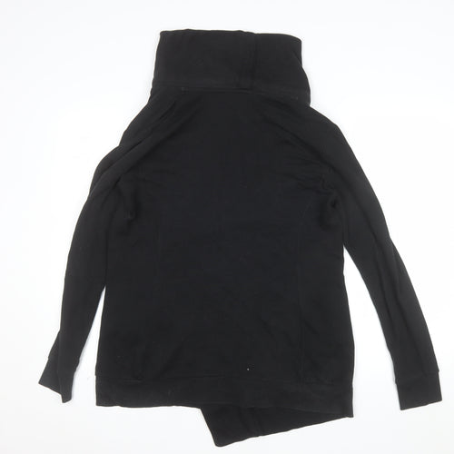 AllSaints Women's Black Small Full Zip Hoodie 62% Cotton 38% Modal