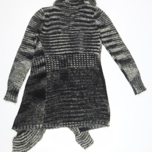 Purple Womens Grey Wool Chunky Knit Cardigan M