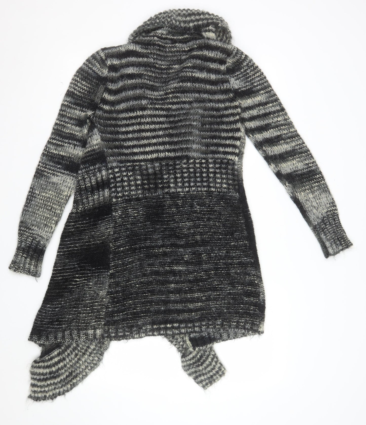 Purple Womens Grey Wool Chunky Knit Cardigan M
