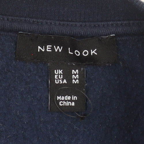 New Look Women's Navy Manhattan Crew Neck Sweatshirt Size M