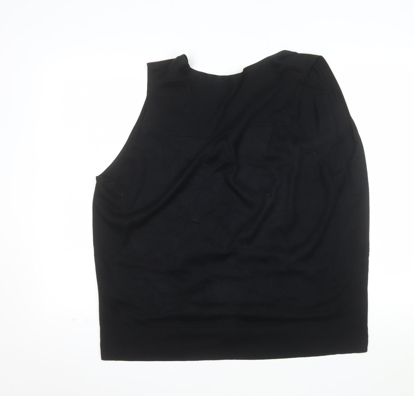 Marks and Spencer Women's Black V-Neck Sleeveless Cardigan UK 22