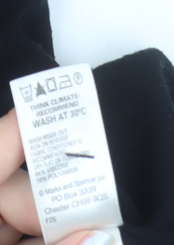Marks and Spencer Women's Black V-Neck Sleeveless Cardigan UK 22