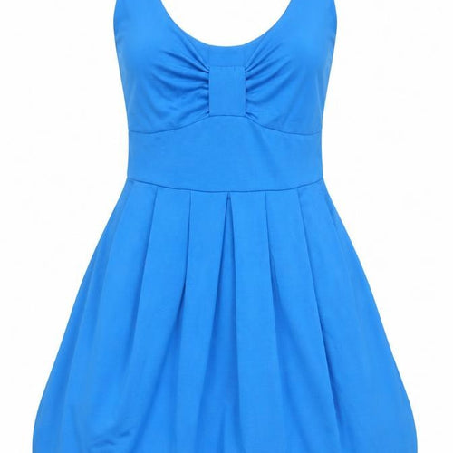 Topshop Women’s Blue Sleeveless Bubble Hem Jersey Dress UK 12