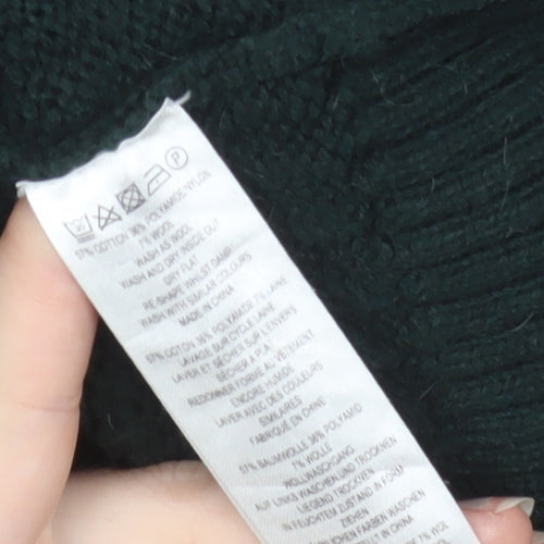 Great Plains Women's Black Roll Neck Chunky Knit Jumper L