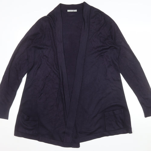 Marks and Spencer Women's Purple Knit Cardigan Size 18 Long Sleeve