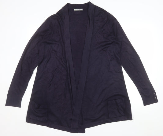 Marks and Spencer Women's Purple Knit Cardigan Size 18 Long Sleeve