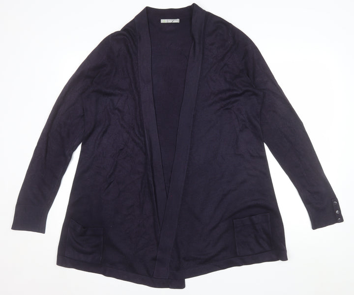 Marks and Spencer Women's Purple Knit Cardigan Size 18 Long Sleeve