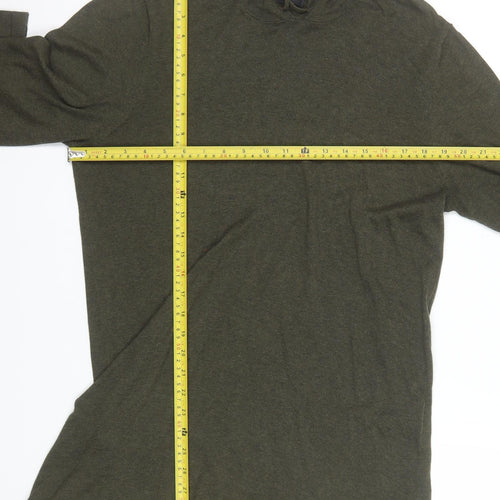 ASOS Men's Green Cotton Hooded Pullover Jumper Size M