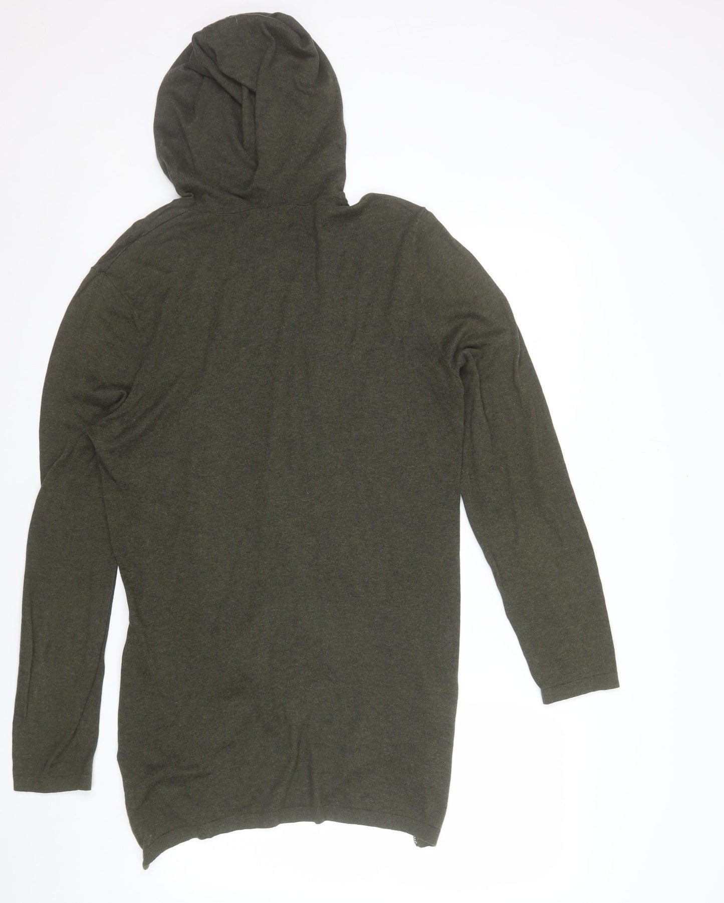ASOS Men's Green Cotton Hooded Pullover Jumper Size M