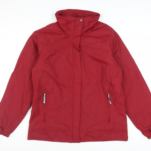 Columbia Men's Red L Hooded Parka Jacket Nylon Water Resistant