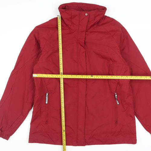 Columbia Men's Red L Hooded Parka Jacket Nylon Water Resistant