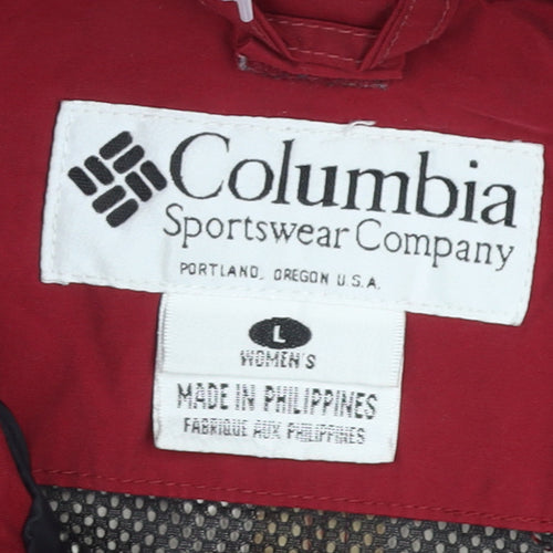 Columbia Men's Red Waterproof Hooded Parka Jacket Size L