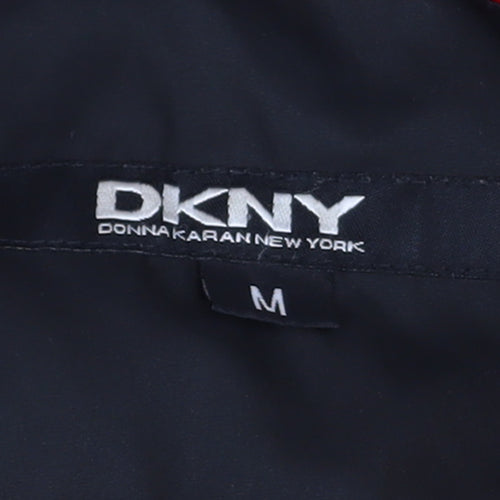 DKNY Women’s Black Faux Fur Hooded Long Parka Coat M