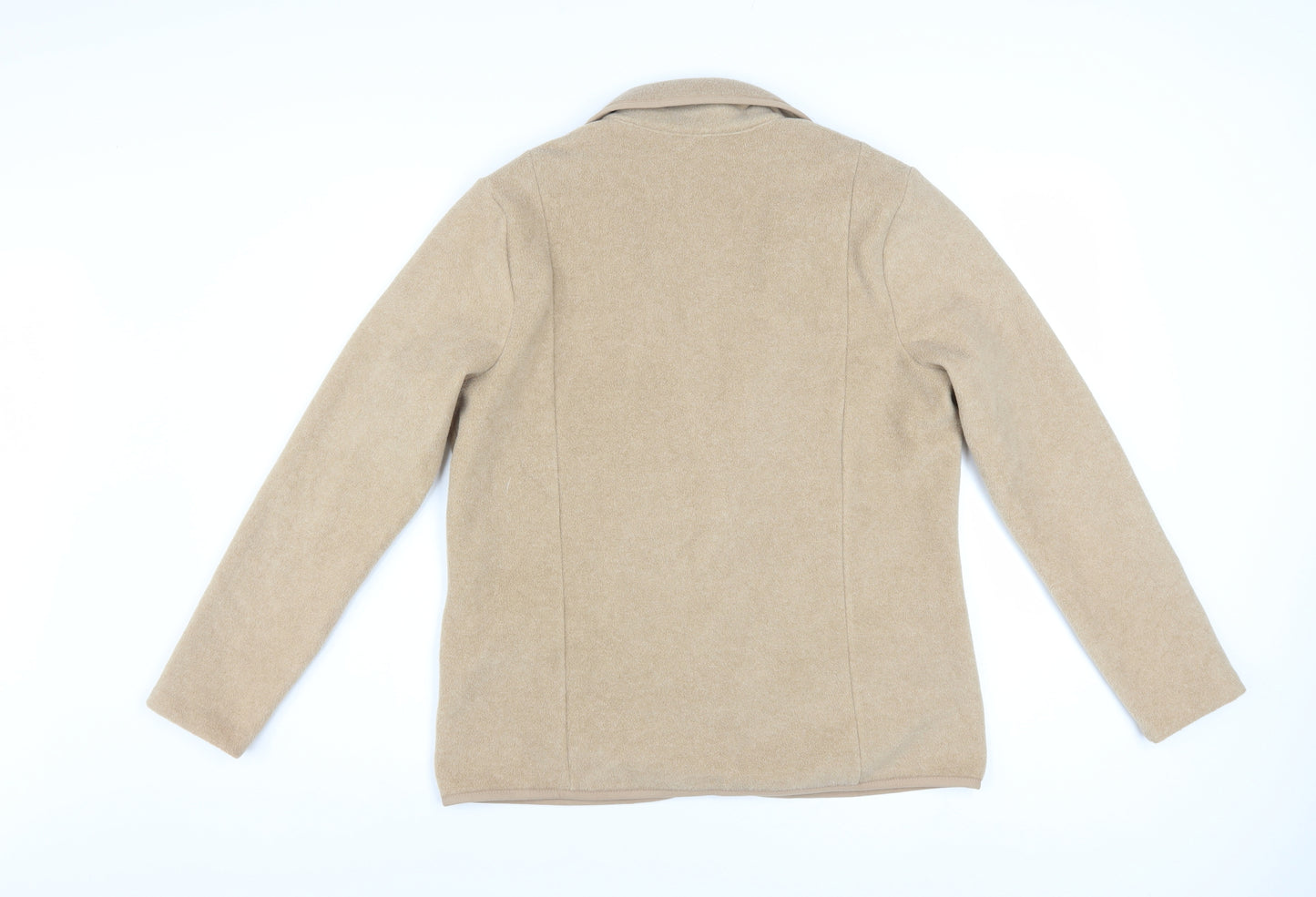 Lands' End Women's Beige Petite M Blazer Jacket with Buttons