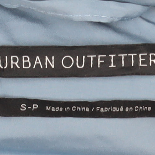 Urban Outfitters Women's Blue Puffer Jacket Size S Cropped Winter Coat