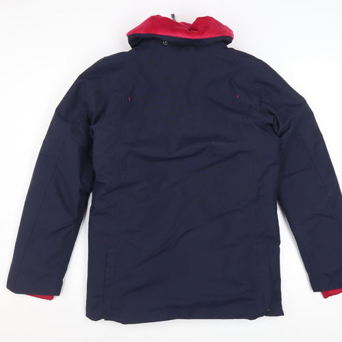 Fouganza Girls Blue Winter Riding Jacket 14 Years Lined Water Resistant