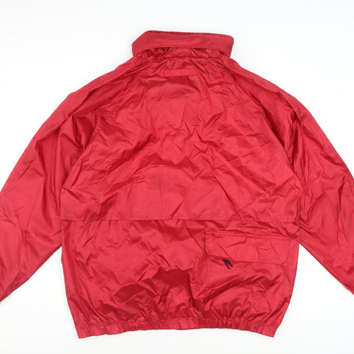 Authentic Imports Men's Red Windbreaker Jacket L Nylon Lightweight