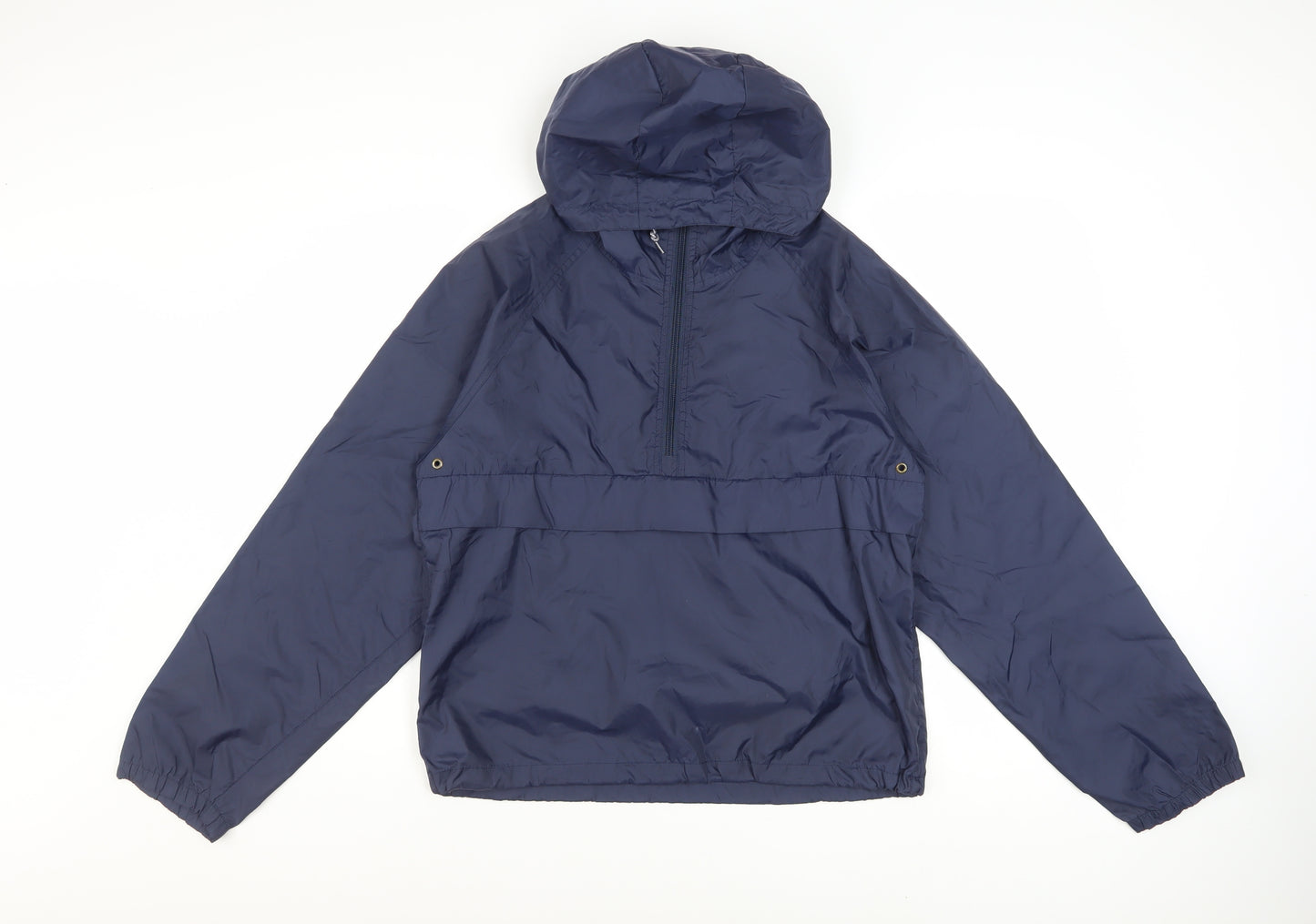REI Men's Blue Nylon Hooded Anorak Jacket Size S Lightweight Outdoor