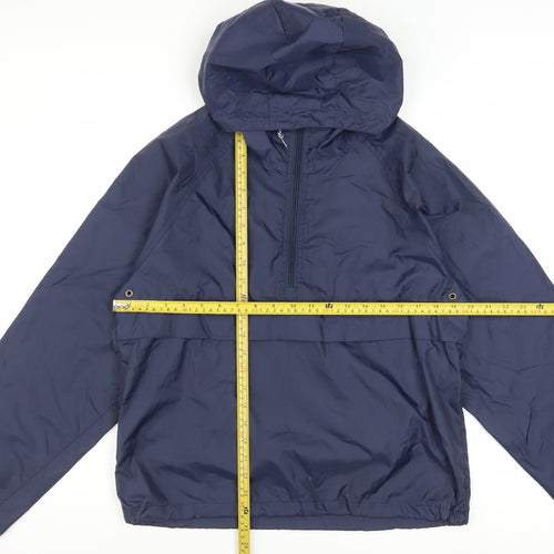 REI Men's Blue Nylon Hooded Anorak Jacket Size S Lightweight Outdoor