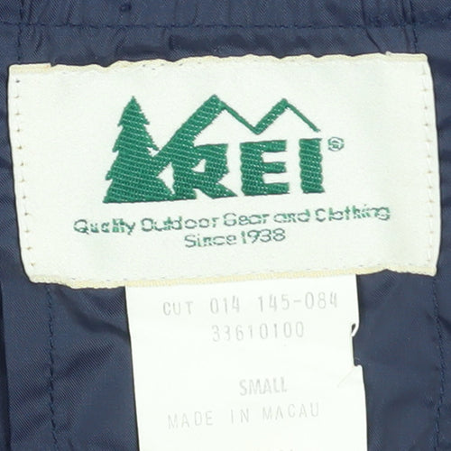 REI Men's Blue Nylon Hooded Anorak Jacket Size S Lightweight Outdoor