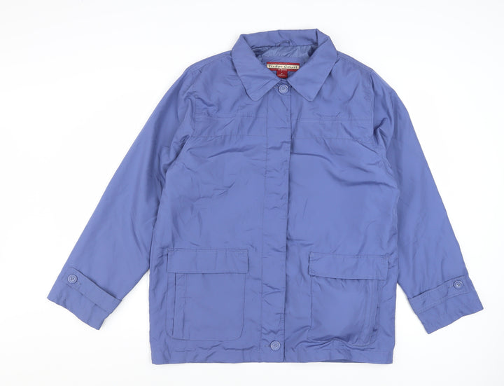 Tudor Court Women's Blue Polyester Mid-Length Basic Jacket Size M