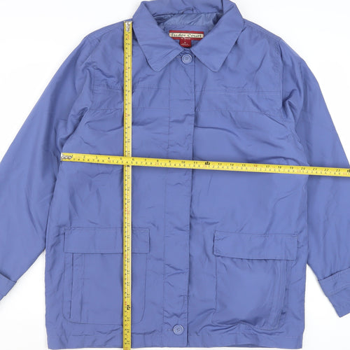 Tudor Court Women's Blue Polyester Mid-Length Basic Jacket Size M