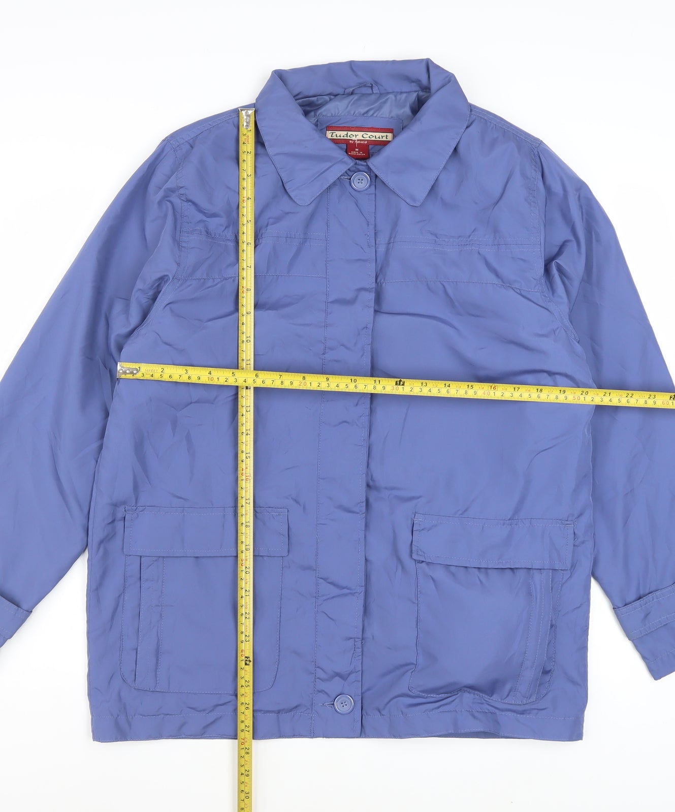 Tudor Court Women's Blue Polyester Mid-Length Basic Jacket Size M