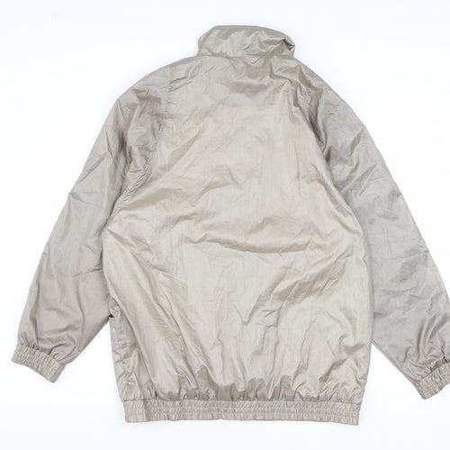 Haband Women Beige Nylon Lined Windbreaker Jacket Size M