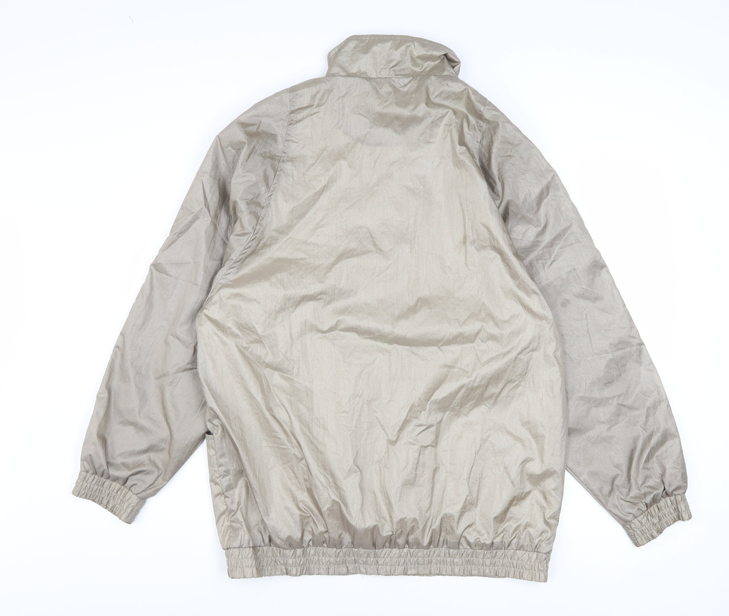 Haband Women Beige Nylon Lined Windbreaker Jacket Size M