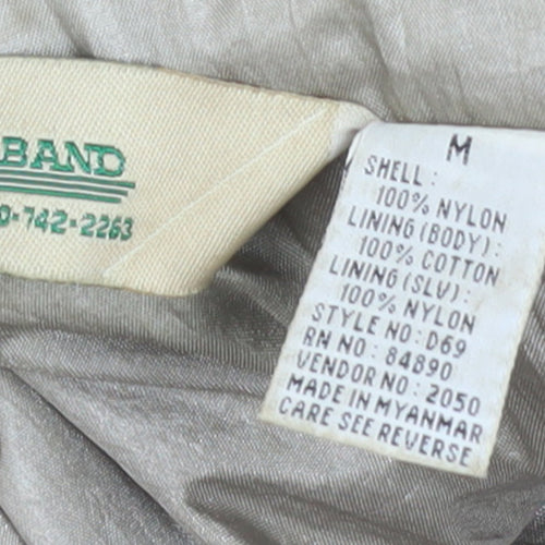 Haband Women Beige Nylon Lined Windbreaker Jacket Size M