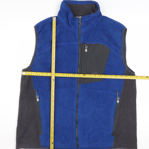 Eddie Bauer Men's Blue Fleece Bodywarmer Waistcoat L Outdoor Hiking
