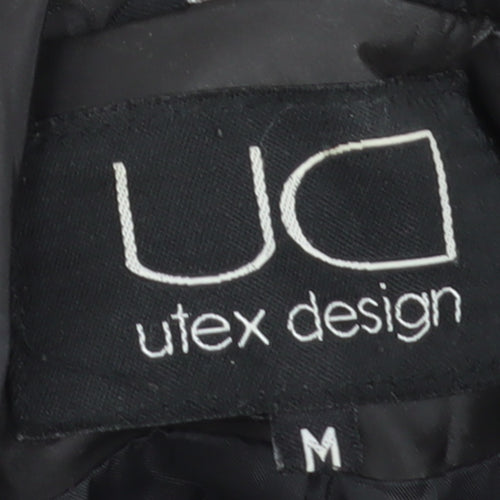 Utex Design Women Grey Waterproof Hooded Rain Coat Jacket M