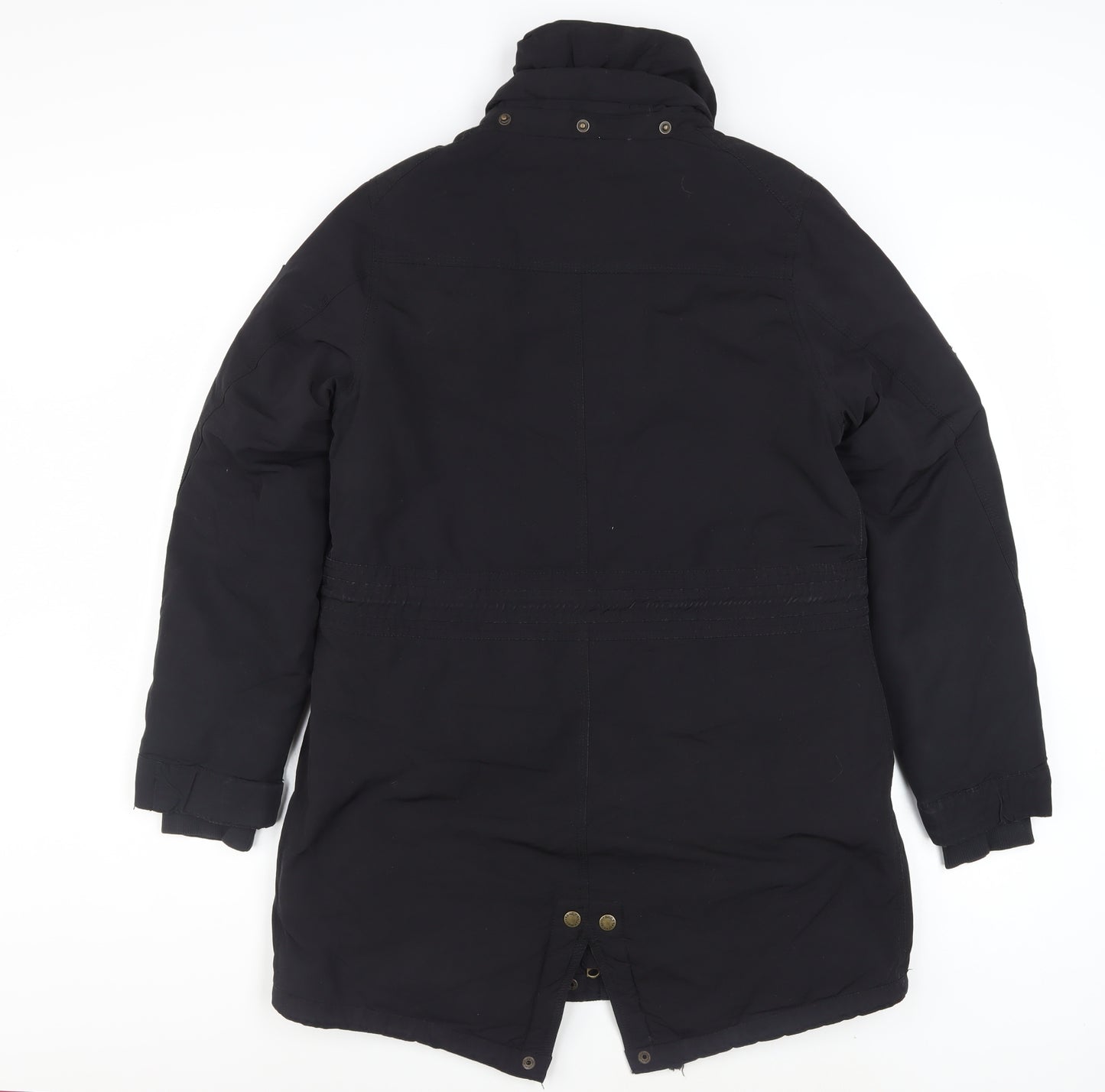 Triple Five Soul Women's Black Parka Coat Size M Long Hooded Winter Jacket