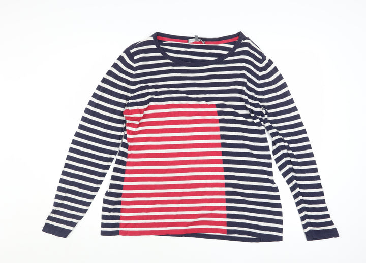 Laura Ashley Women’s Multicoloured Stripe Cotton Jumper UK 16