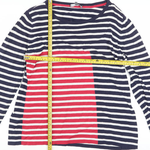 Laura Ashley Women’s Multicoloured Stripe Cotton Jumper UK 16